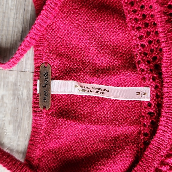 Free People Women's Echo Open Stitch Sweater Size M - Picture 4 of 6